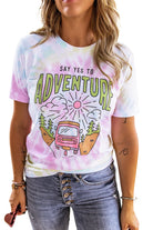 SAY YES TO ADVENTURE Tie-dye Print Tee