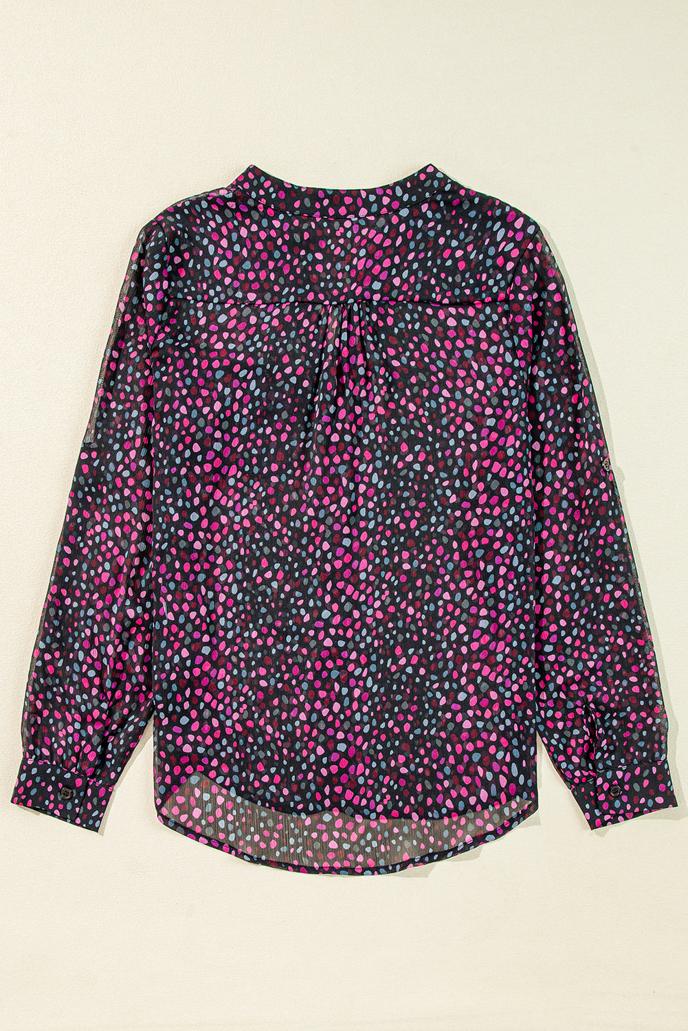 Polka Dot Printed Buttoned Casual Shirt