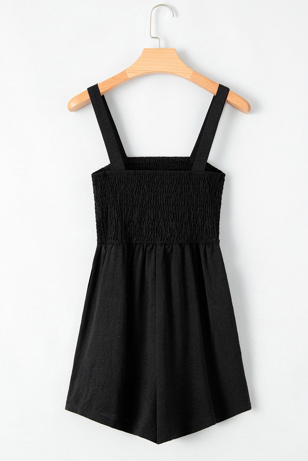 Casual Pocketed Smocked Sleeveless Romper