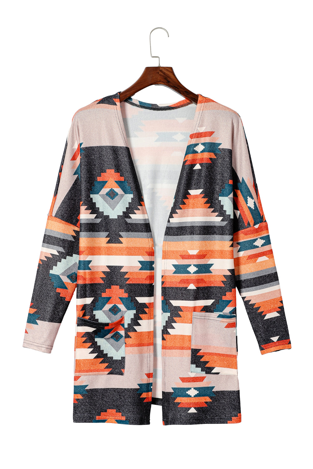 Western Tribal Aztec Print Cardigan