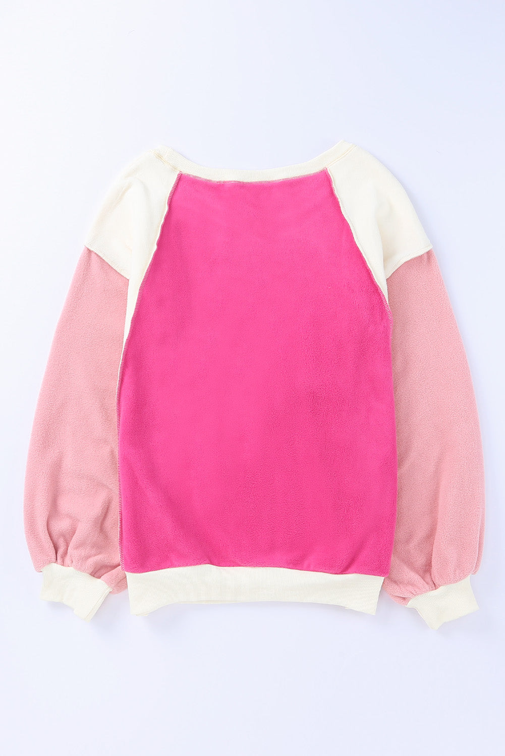 Colorblock Long Sleeve Pullover Fleece Sweatshirt