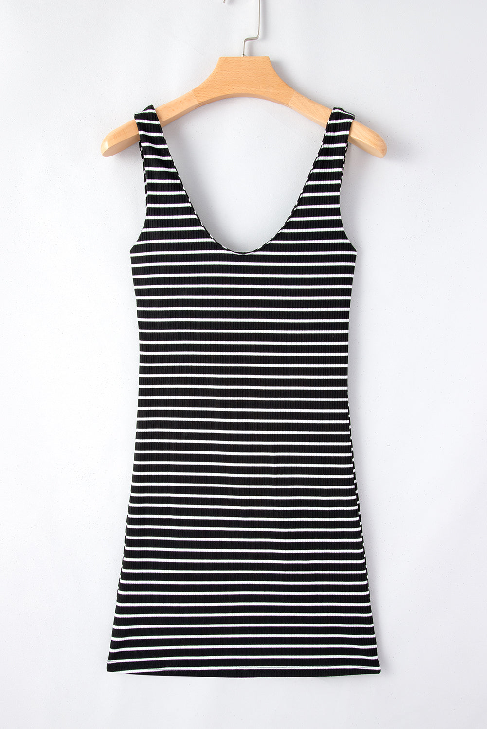 Ribbed Knit Sleeveless Mini Dress