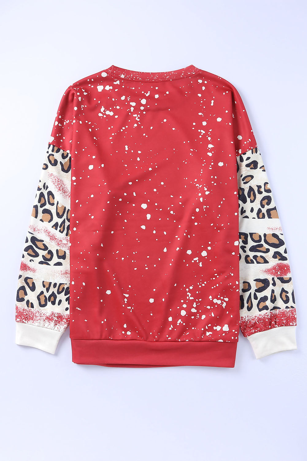 Tie Dye Leopard Drop Shoulder Sweatshirt