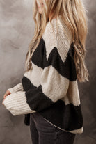 Colorblock Loose Pullover Sweater