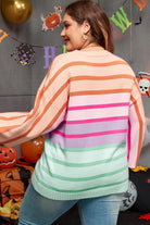 Balloon Sleeve Plus Size Sweater