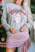 Tis The Season Graphic Christmas Fashion Sweatshirt