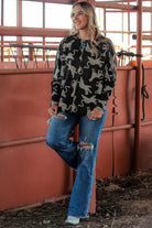 Lively Cheetah Print Long Sleeve Top