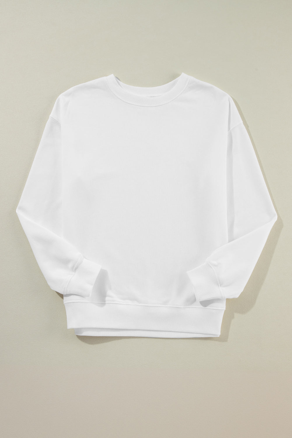 Solid Classic Crewneck Pullover Sweatshirt