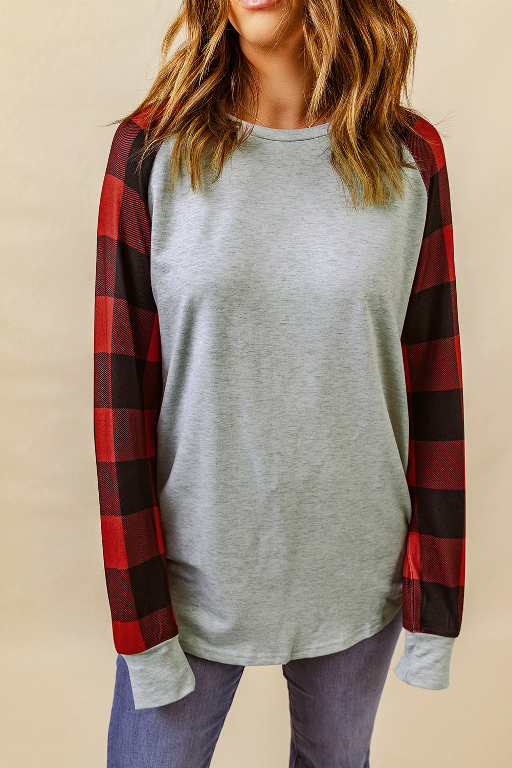 Buffalo Plaid Long Sleeve Sweatshirt