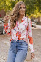 Abstract Print Long Sleeve Button-Down Shirt