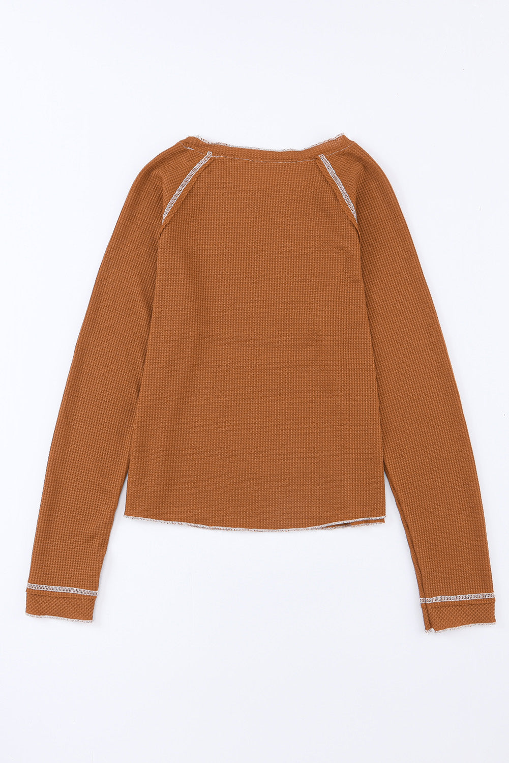 Textured Round Neck Long Sleeve Top