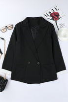 Buttoned Lapel Collar Blazer with Pocket