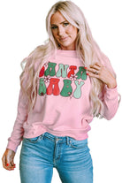 SANTA BABY Sweet Floral Graphic Sweatshirt