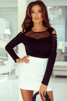 Cold Shoulder Cut out Long Sleeve Top