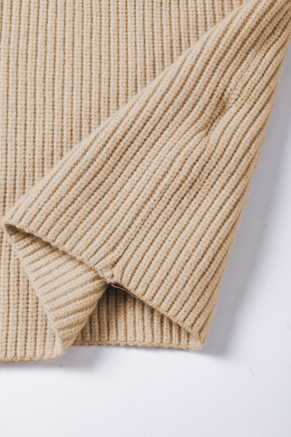 Chest Pocket V Neck Ribbed Cap Sleeve Sweater