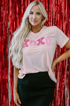 Valentines Shiny XOXO Graphic T-shirt