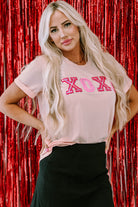 Valentines Shiny XOXO Graphic T-shirt