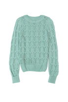 Sheer Knitted Pointelle Sweater