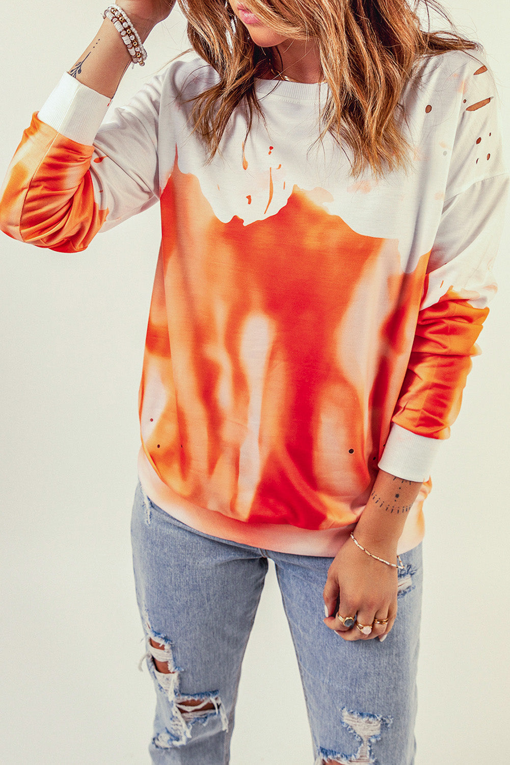 Tie-dye Print Oversized Sweatshirt