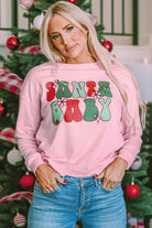 SANTA BABY Sweet Floral Graphic Sweatshirt