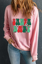 SANTA BABY Sweet Floral Graphic Sweatshirt