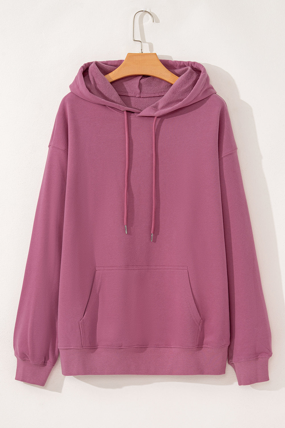 Fleece Lined Kangaroo Pocket Drawstring Chunky Hoodie