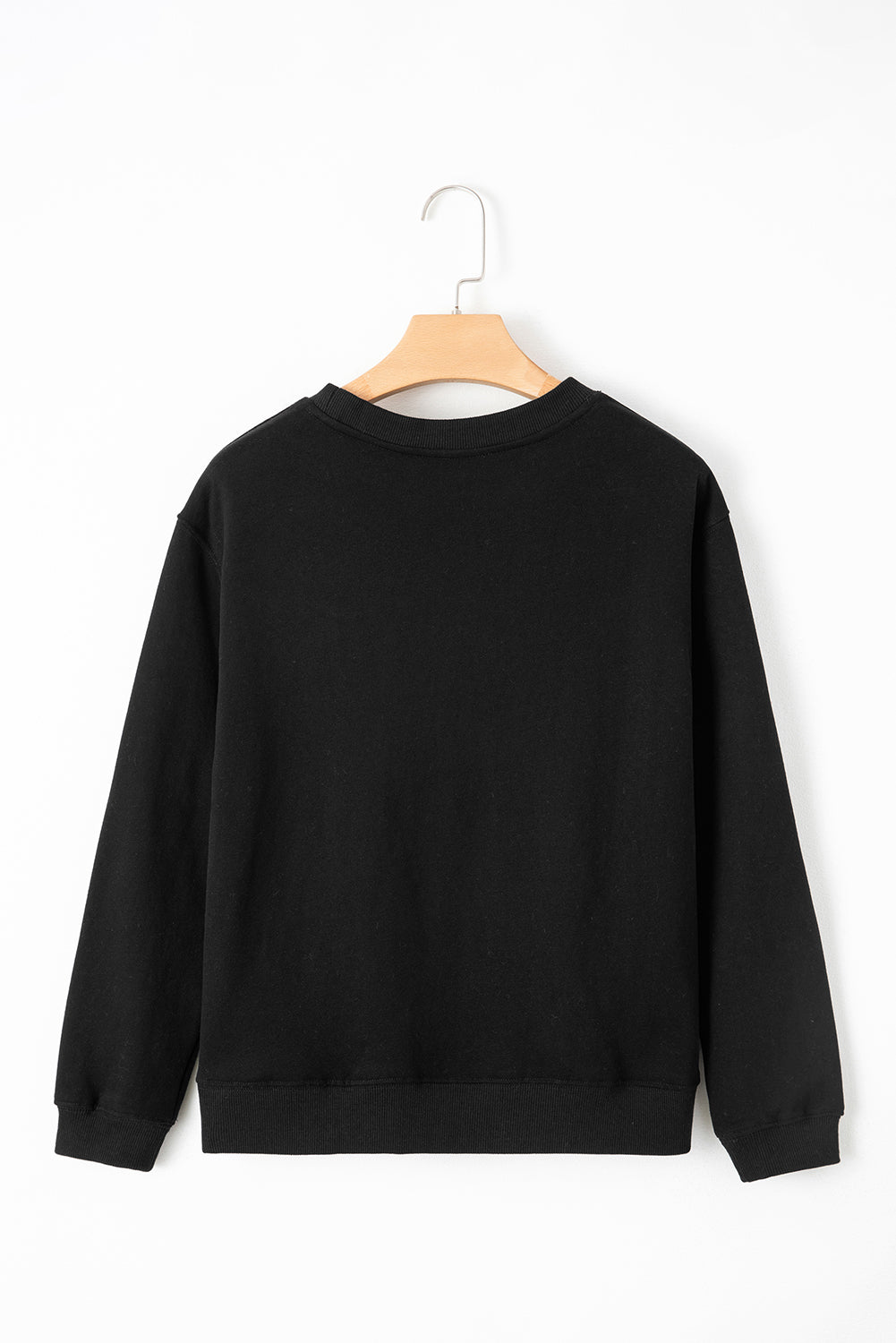 Solid Fleece Lined Drop Shoulder Terry Sweatshirt