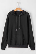 Fleece Lined Kangaroo Pocket Drawstring Chunky Hoodie