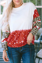 Tie-Dye Leopard Long Sleeve Top