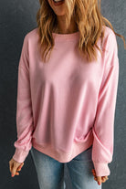 Solid Classic Crewneck Pullover Sweatshirt