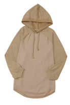 Waffled Expose Seam Drawstring Hoodie