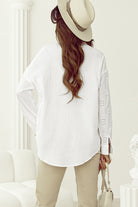 Broidered Anglaise Crinkle Loose Shirt