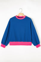 Colorblock Bubble Sleeve Sweatshirt