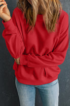 Solid Classic Crewneck Pullover Sweatshirt