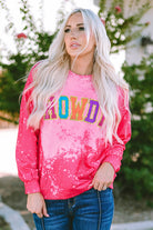 HOWDY Graphic Western Tie Dye Sweatshirt