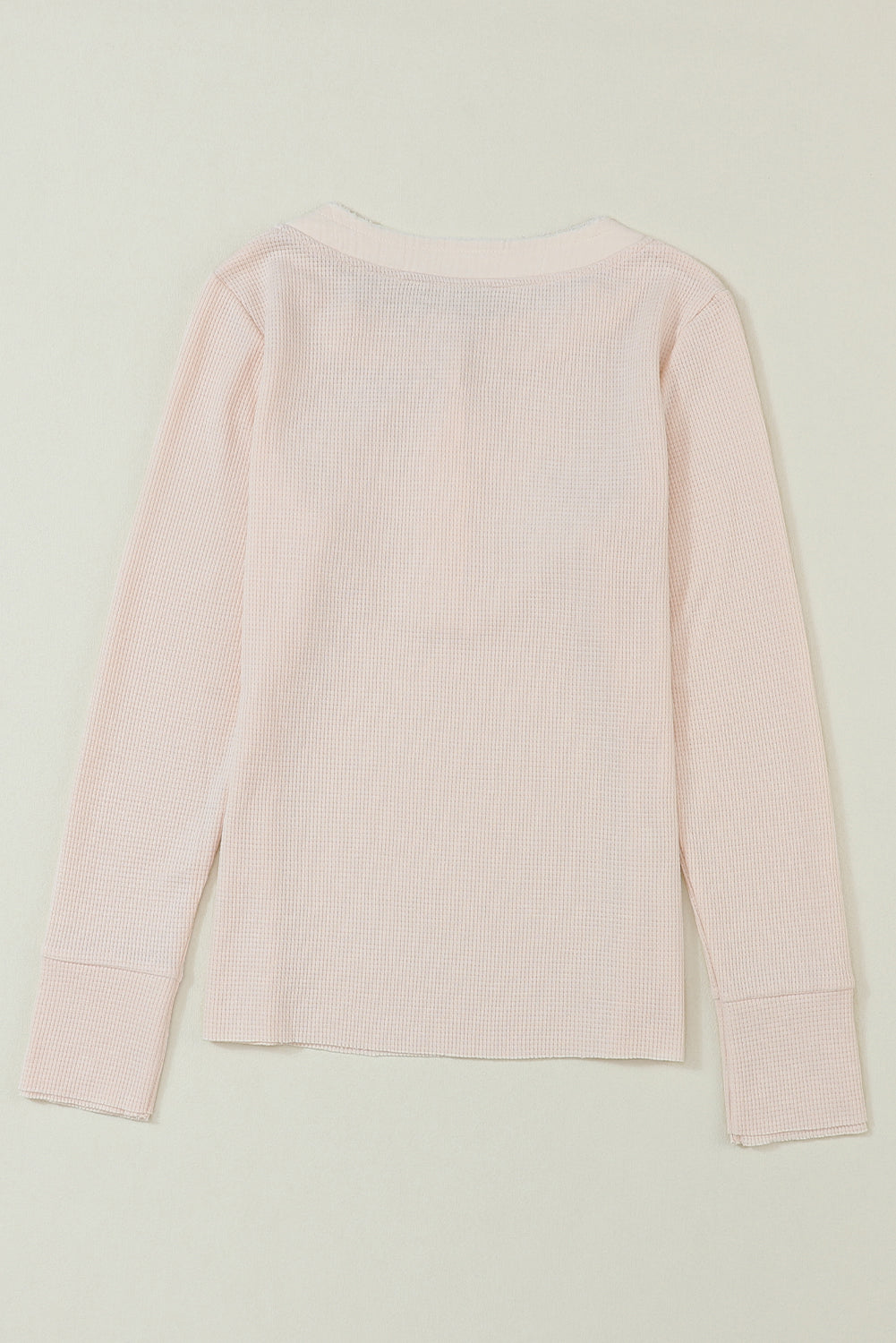 Waffle Knit Textured Henley Top