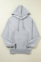 Fleece Lined Kangaroo Pocket Drawstring Chunky Hoodie