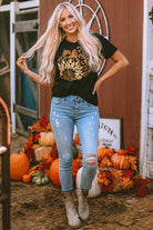 Halloween Sunflower Pumpkin Graphic Tee