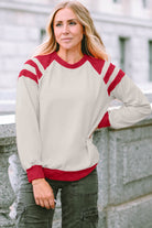 Color Block Raglan Long Sleeve Top