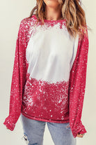 Tie-dyed Crew Neck Pullover Sweatshirt