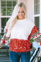 Tie-Dye Leopard Long Sleeve Top