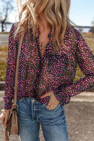 Polka Dot Printed Buttoned Casual Shirt