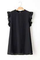 Keyhole Back Ruffled Plus Shift Dress