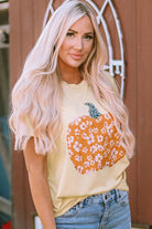 Sweet Floral Pumpkin Graphic Tee