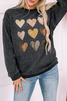 Valentine Heart Graphic Corded Sweatshirt