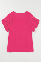 Ruffled Short Sleeve Plus Size Top