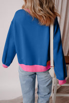 Colorblock Bubble Sleeve Sweatshirt