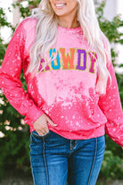 HOWDY Graphic Western Tie Dye Sweatshirt