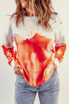 Tie-dye Print Oversized Sweatshirt