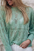 Sheer Knitted Pointelle Sweater